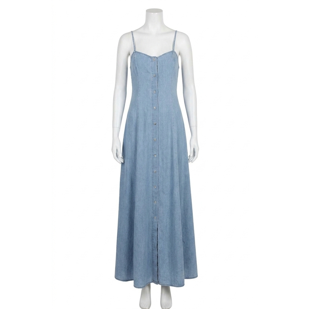 NEW Z SUPPLY angel eyes twill midi dress in lake blue